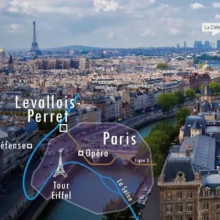 Apartamento Lovely Near Paris, 15 Mins To Opera, Galerie Lafayette, Louvre Levallois-Perret
